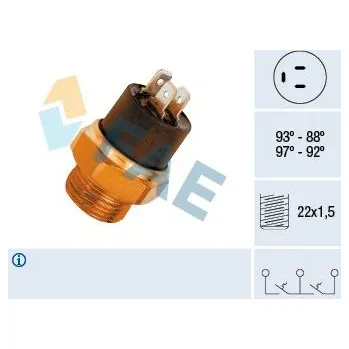 Ventilátor topení a klimatizace Teplotní spínač, větrák chladiče FAE 37850