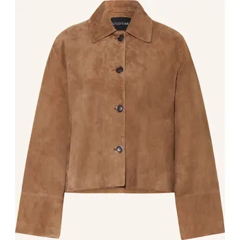 Dámský blejzr Studio Ar Dámská Kožená Bunda Elaine, hnědá, 38