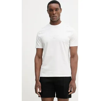 Pánské tričko Bavlněné tričko Emporio Armani EM004583.AF13669 béžová 01X, vel. S