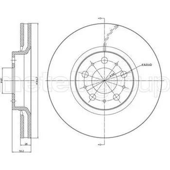 Brzdový kotouč Brzdový kotouč, , 2724045, 274170, 274559, 31262707, 9492715, METELLI, 23-0561C