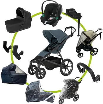 Kočárek Akční set Thule Urban Glide 4-wheel Dark Slate s magnetickou sponou + Cybex + univerzální příslušenství