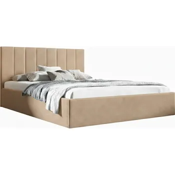 Postel Eka Čalouněná postel LENY 120x200 cm Barva látky Trinity: (2304) Béžová, Úložný prostor: Bez úložného prostoru