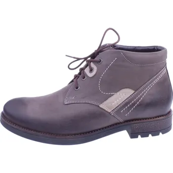 Pánské polobotky OBUV JANA ČR Boty 1028 hnědé pánské kožené kotníkové Velikost: 39