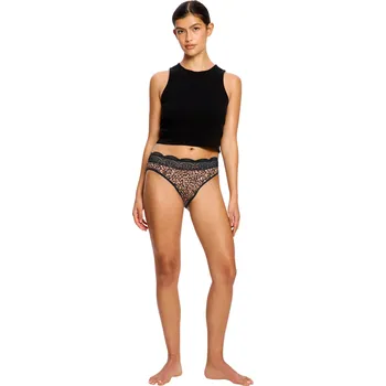 Menstruační kalhotky Menstruační kalhotky Modibodi Sensual Hi Waist Bikini Moderate Animalia Brown (MKMSHWBMAB) 3XL