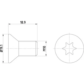 Brzdový kotouč Šroub, brzdový kotouč, , 07136772426, SYP100241, HELLA, 8DZ 355 209-101
