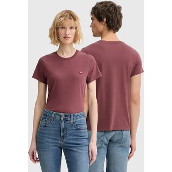 Pánské tričko Bavlněné tričko Levi's LSE_PERFECT A3116.0039 burgundské 93X, vel. L