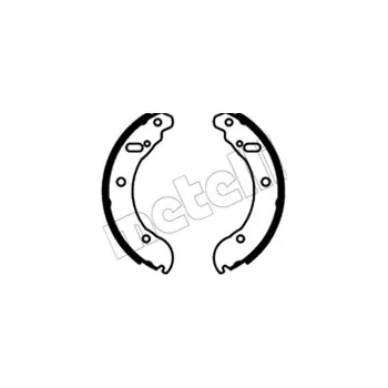 Sada brzdových čelistí, , 33023502090, 33023502105, METELLI, 53-0698