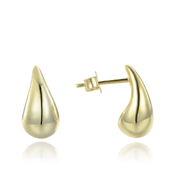 Náušnice Moonlit Stříbrné pozlacené náušnice ve tvaru kapky
