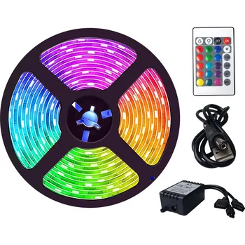 LED páska LED pásek&nbsp;RGB 2m do USB&nbsp;– 31&nbsp;LED / m, zdroj + dálkový ovladač