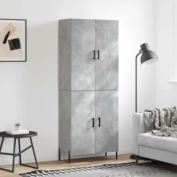 Příborník do zásuvky vidaXL Skříň highboard 69,5 x 34 x 180 cm kompozitní dřevo [3195685] Barva: Betonová šedá