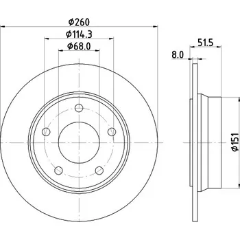 Brzdový kotouč Brzdový kotouč, , HELLA, 8DD 355 135-081