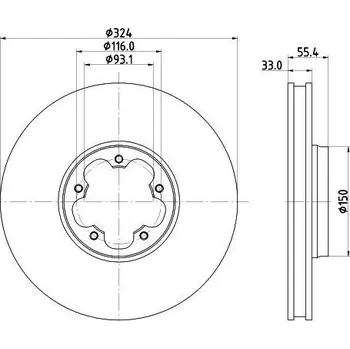 Brzdový kotouč Brzdový kotouč, , HELLA, 8DD 355 135-111