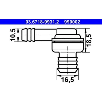 Auto-moto Připojovací trubice podtlakové hadice ATE 03.6718-9931.2