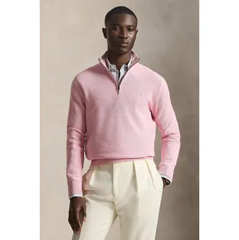 Pánské tričko Bavlněné tričko s dlouhým rukávem Polo Ralph Lauren COTTON-LSL, L, růžová, 30X