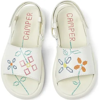 Dívčí sandály Dětské kožené sandály Camper Pelotas Flota Sandal TWS Kids K800631.28.34 bílá 00X, EUR 30