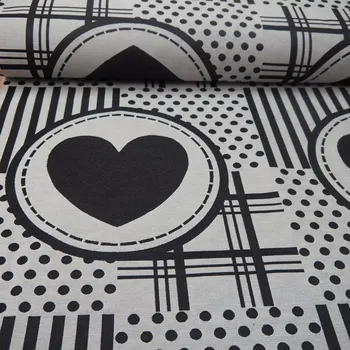 Dekorační látka Srdíčko bez obšití 185