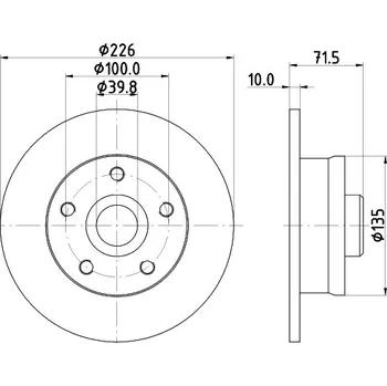 Brzdový kotouč Brzdový kotouč, , 357615601A, 357615601B, HELLA, 8DD 355 102-751