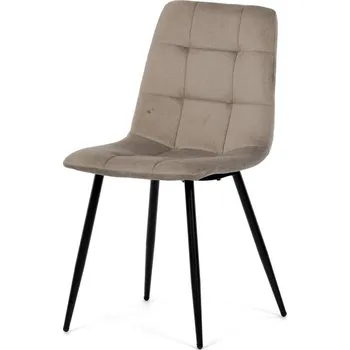 Jídelní židle Autronic Jídelní židle, béžová, sametová látka, DCL-X7015 CAP2