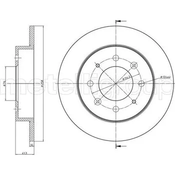 Brzdový kotouč Brzdový kotouč, , 584112F100, METELLI, 23-1122C