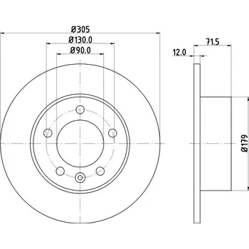 Brzdový kotouč Brzdový kotouč, , 432000367R, 432009822R, 4320600Q0A, 4320600Q0J, 4419362, 93197406, 95528683, HELLA, 8DD 355 117-131