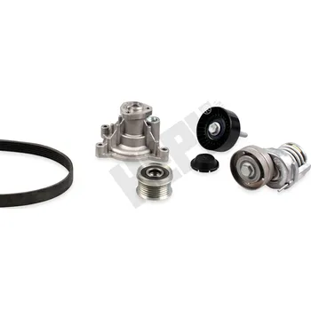 Vodní pumpa motoru Vodní pumpa + klinový żebrový řemen, , 03C121005N, 03C121005NX, 03C121005R, 03C121005RX, 03C121008B, 03C121008BX, 03C121008E, 03C121008EX, 03C121008H, HEPU, PK05700