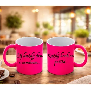 Hrnek 330ml, ŽIJ KAŽDÝ DEN S ÚSMĚVEM, cena za 1 kus