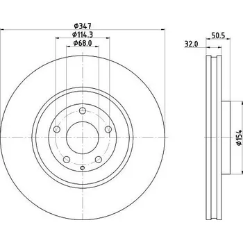 Brzdový kotouč Brzdový kotouč, , HELLA, 8DD 355 135-271