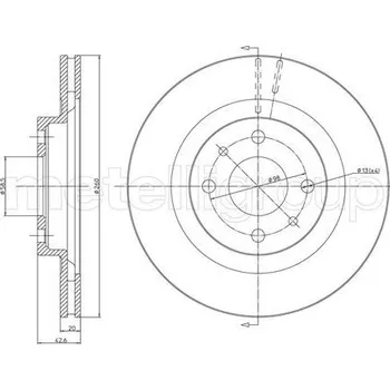 Brzdový kotouč Brzdový kotouč, , 21123501070, 21123501075, METELLI, 23-0411