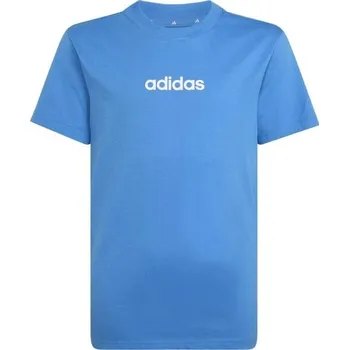 Dětské triko adidas LINEAR TEE 160 J 164 Modrá, Bílá
