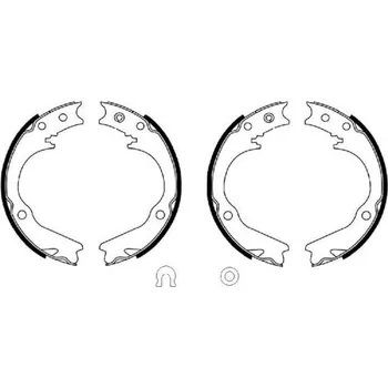 Brzdová čelist Sada brzdových čelistí, parkovací brzda, , HELLA, 8DA 355 051-401