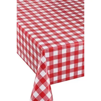 ubrus Ubrus PVC metráž šířka 140 cm káro červené 3581212