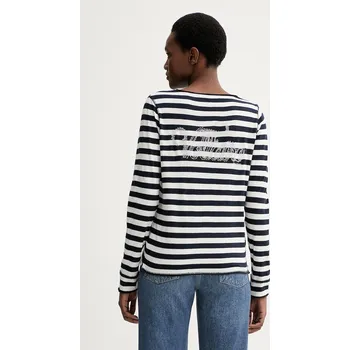 Pánské tričko Bavlněné tričko s dlouhým rukávem ZADIG&VOLTAIRE JWTN02675 černá 99A, vel. S