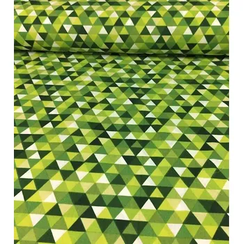 Bavlněná látka triangl zelený | RTex