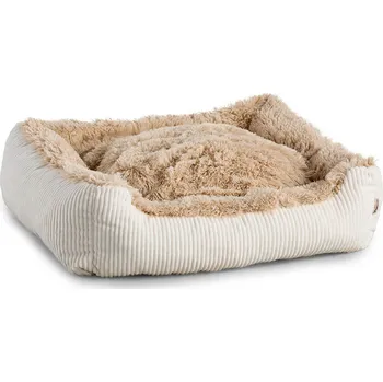 Pelíšek pro psa Vsepropejska Shaggy pelech pro psa s kožíškem Barva: Bílá, Rozměr (cm): 65 x 55