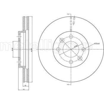 Brzdový kotouč Brzdový kotouč, , 4002143, METELLI, 23-0381
