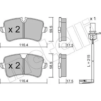 Brzdový systém Sada brzdových destiček, kotoučová brzda, , 4G0698451, 4G0698451A, 4G0698451B, METELLI, 22-0955-0K
