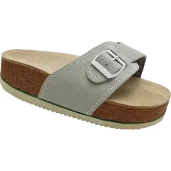 Dámská zdravotní obuv Korkové pantofle na klínku - sv.šedé, vel. 36 - 42 vel. 38 - délka vnitřní stélky 25,2 cm