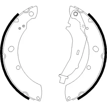 Brzdová čelist Sada brzdových čelistí, , 6RU698525A, HELLA, 8DA 355 051-311