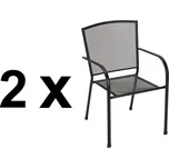 Casarredo Zahradní kovové křeslo REVIR černé (2 ks)