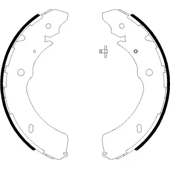 Brzdová čelist Sada brzdových čelistí, , 5878322570, HELLA, 8DB 355 038-031