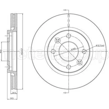 Brzdový kotouč Brzdový kotouč, , 7700758901, 7701467954, METELLI, 23-0151
