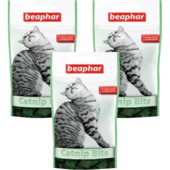 Pamlsek pro kočku CATNIP BITS 3x35g – pamlsek s kočičí mátou pro kočky