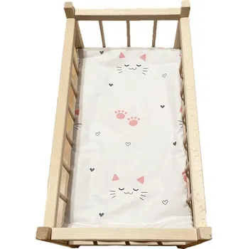 Dětské zboží SDS Matrace do postýlky pro panenky Kočičky bílá 50/28 cm