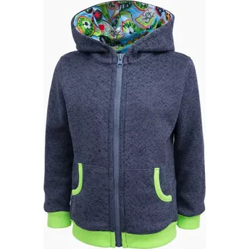 Chlapecká mikina Dětská mikina - svetrovina / šedo-zelená DOPRODEJ 104