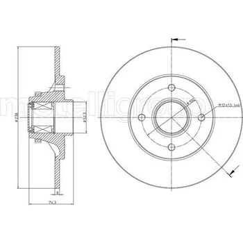 Brzdový kotouč Brzdový kotouč, , 7701204901, METELLI, 23-0516