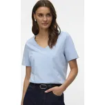 Vero Moda dámské triko výstřih do V Paulina světle modré Velikost: M