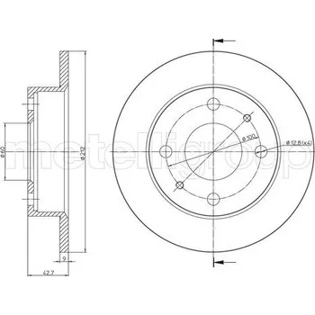 Brzdový kotouč Brzdový kotouč, , 26311KC000, 26311KC001, METELLI, 23-1626
