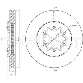 Brzdový kotouč Brzdový kotouč, , 4020602N00, 4020609G01, 4020609G03, METELLI, 23-1571