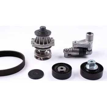 Vodní pumpa motoru Vodní pumpa + klinový żebrový řemen, , 11511433712, 11511433828, 11511437648, 11511722536, 11511730414, 11511740241, 11511744243, 11517503884, 11517504040, 11517509985, 11517527799, HEPU, PK04723