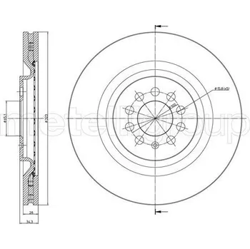 Brzdový kotouč Brzdový kotouč, , 1ML615301, METELLI, 23-0949C